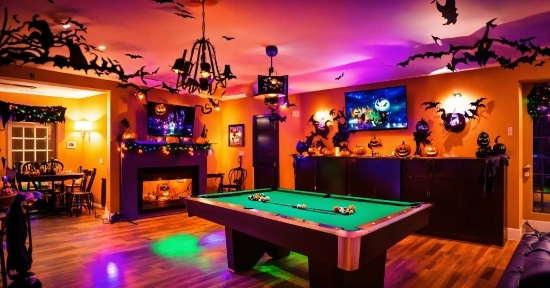 Table, Billiard Table, Furniture, Property, Billiard Room, Light