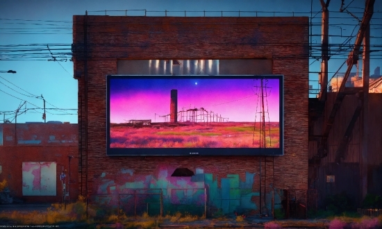 Plant, Purple, Sky, Rectangle, Dusk, Window