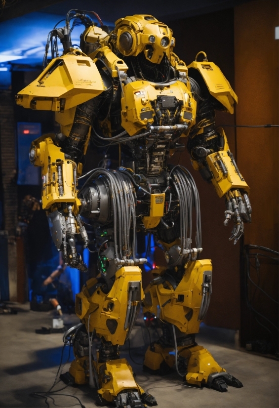 Yellow, Machine, Mecha, Engineering, Fictional Character, Automotive Design