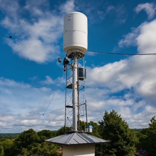 Sky, Cloud, Tree, Water Tower, Water Tank, Building