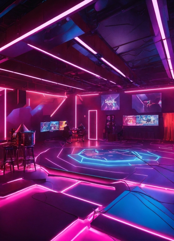 Building, Purple, Light, Lighting, Entertainment, Interior Design