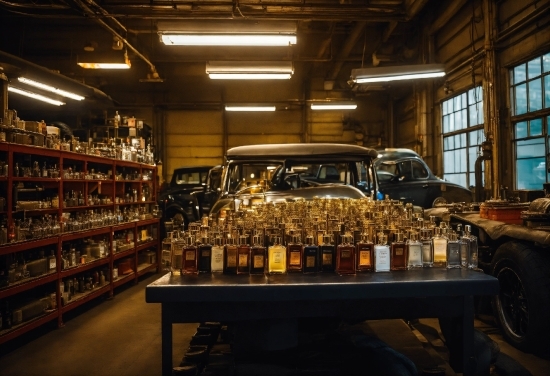 Wheel, Tire, Window, Shelf, Wood, Bottle