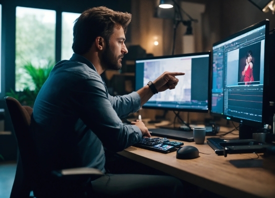 Computer, Personal Computer, Computer Monitor, Computer Keyboard, Peripheral, Table