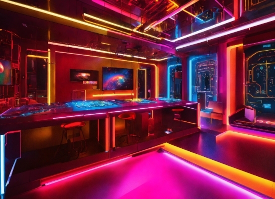 Property, Light, Purple, Interior Design, Lighting, Entertainment