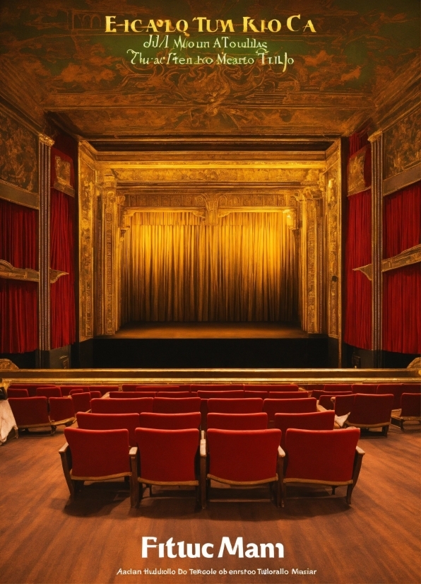 Theater Curtain, Textile, Entertainment, Building, Hall, Stage