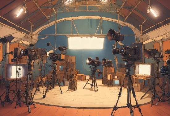 Tripod, Building, Film Studio, Television Studio, Entertainment, Musician