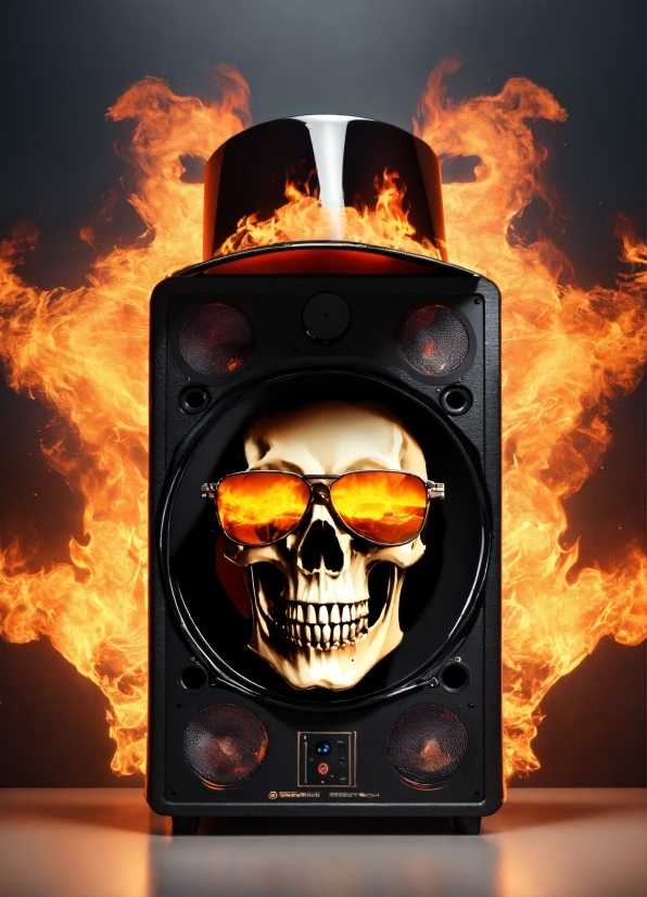 Helmet, Fire, Flame, Heat, Eyewear, Font