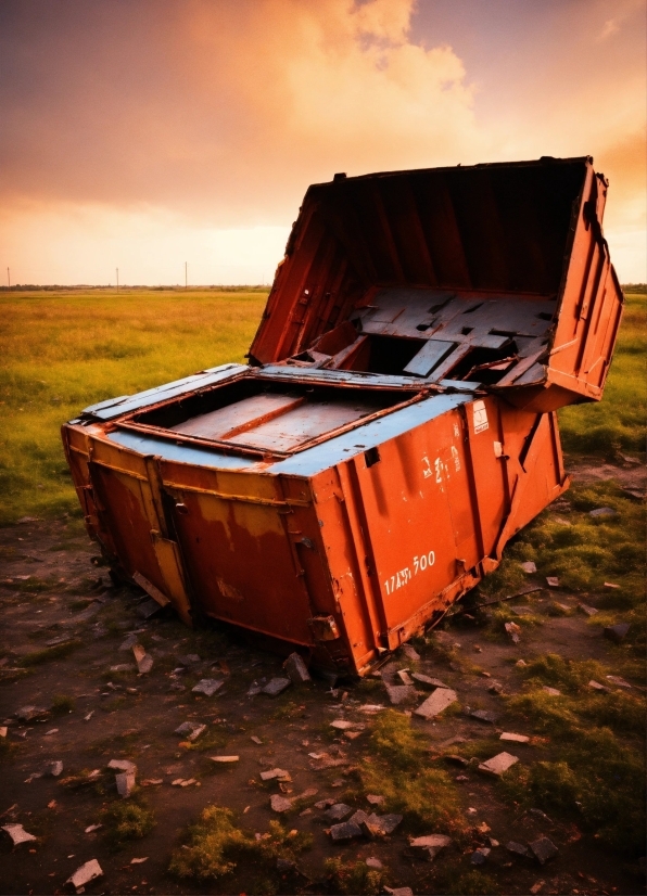 Cloud, Sky, Automotive Lighting, Motor Vehicle, Wood, Waste Container