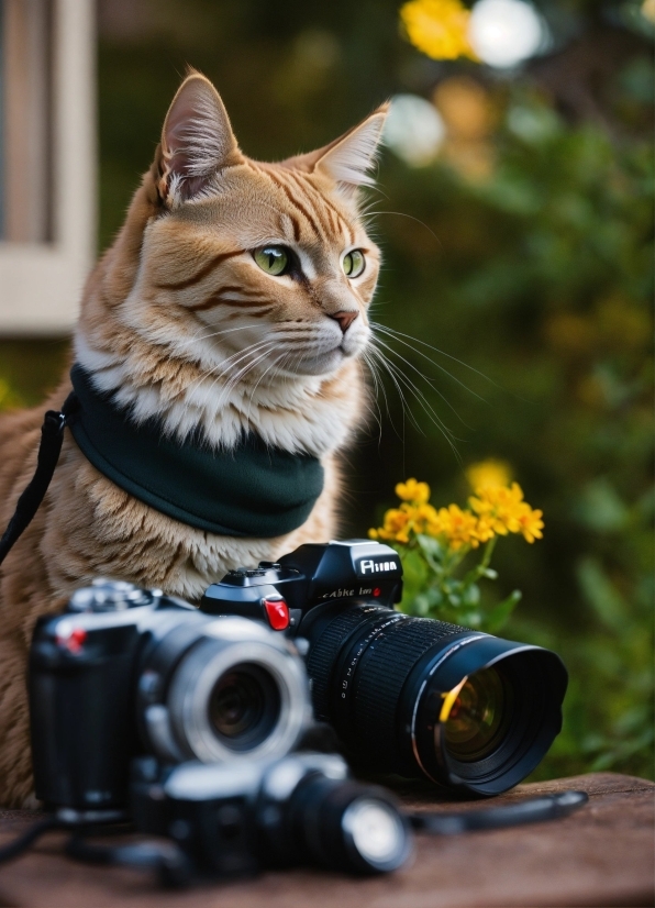 Plant, Cat, Reflex Camera, Camera Lens, Digital Camera, Digital SLR