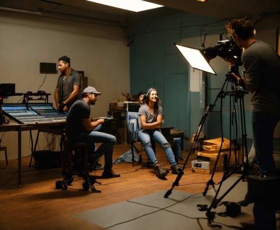 Tripod, Table, Public Address System, Musician, Chair, Music