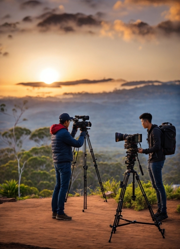 Cloud, Jeans, Sky, Tripod, Videographer, Photographer