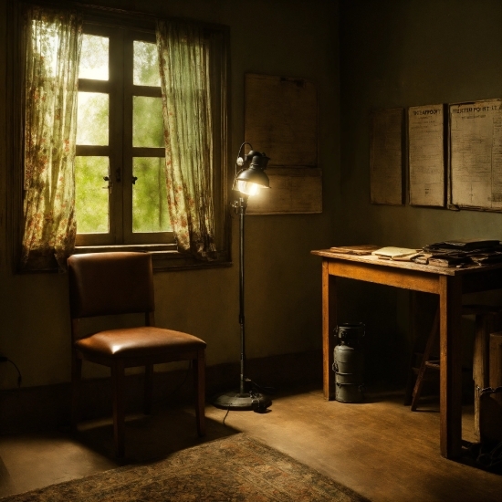 Table, Furniture, Window, Wood, Curtain, Building