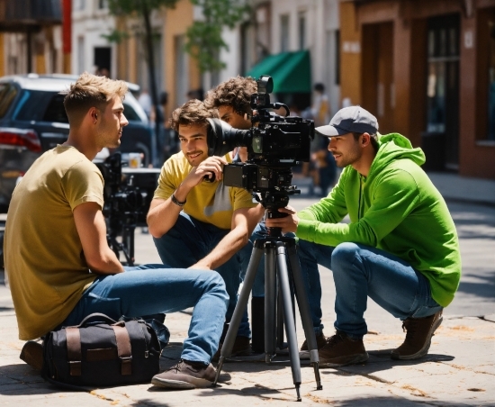 Jeans, Photograph, Videographer, Photographer, Tripod, Camera