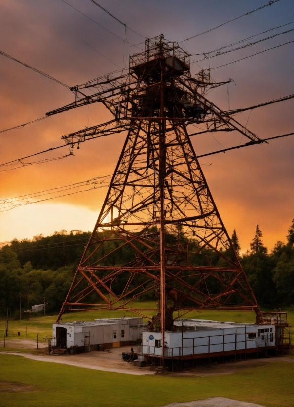 Sky, Cloud, Plant, Tower, Electricity, Tree