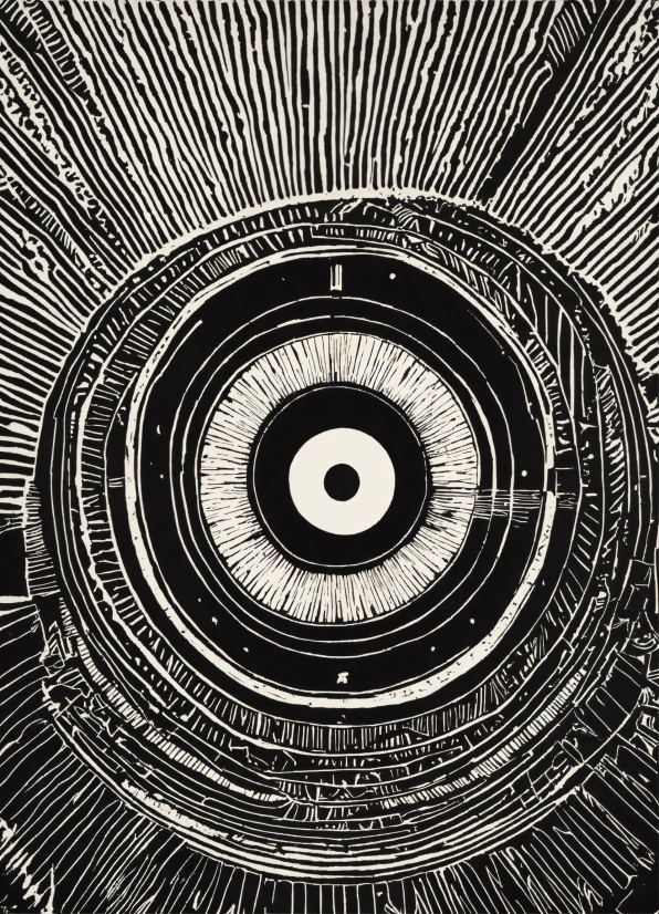 Black, Art, Symmetry, Circle, Pattern, Monochrome