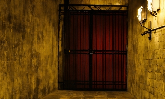 Building, Door, Fixture, Wood, Amber, Yellow