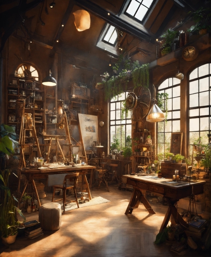 Plant, Window, Table, Wood, Interior Design, Building