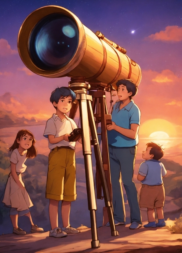 Cloud, Sky, Human, Telescope, Travel, Shorts