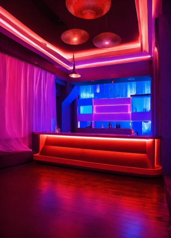 Building, Purple, Entertainment, Interior Design, Decoration, Visual Effect Lighting