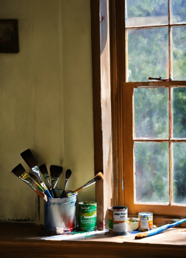 Brush, Window, Wood, Toothbrush Holder, Interior Design, Toothbrush