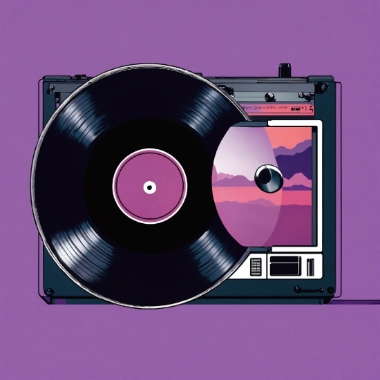 Gramophone Record, Magenta, Data Storage Device, Circle, Font, Entertainment