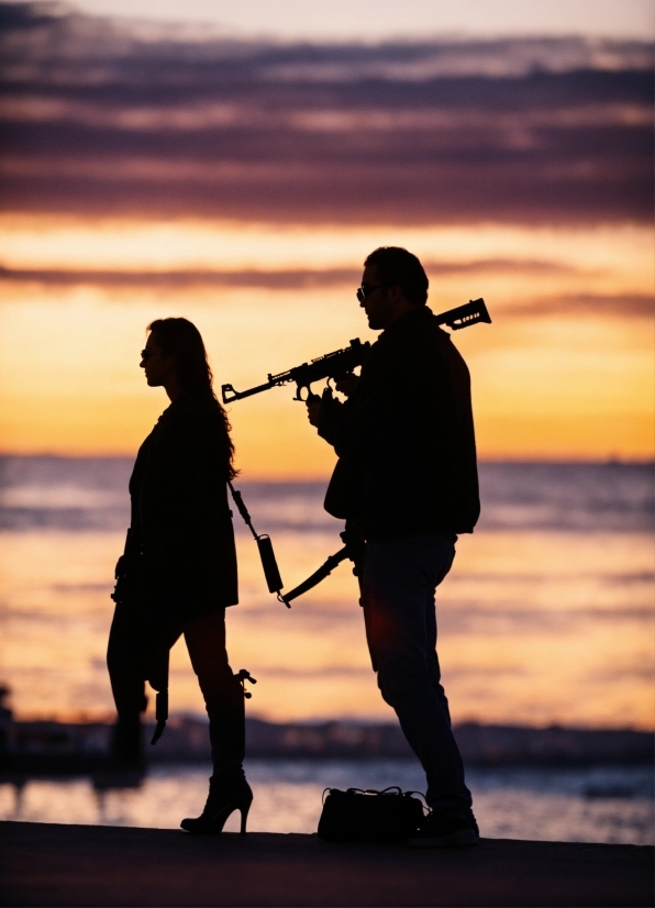 Water, Sky, Cloud, People In Nature, Musical Instrument, Flash Photography