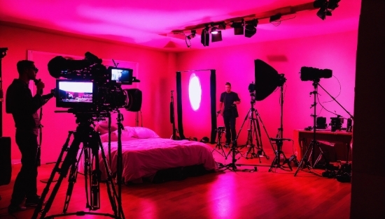 Tripod, Light, Film Studio, Entertainment, Stage, Magenta