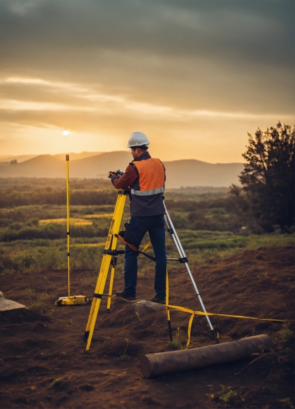 Cloud, Sky, Theodolite, Plant, Ladder, Flash Photography