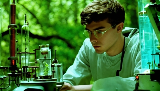 Glasses, Green, Eyewear, Gas, Engineering, Science