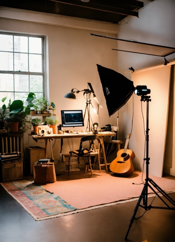 Window, Table, Building, Interior Design, Desk, Houseplant