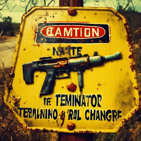 Motor Vehicle, Trigger, Yellow, Font, Air Gun, Automotive Exterior