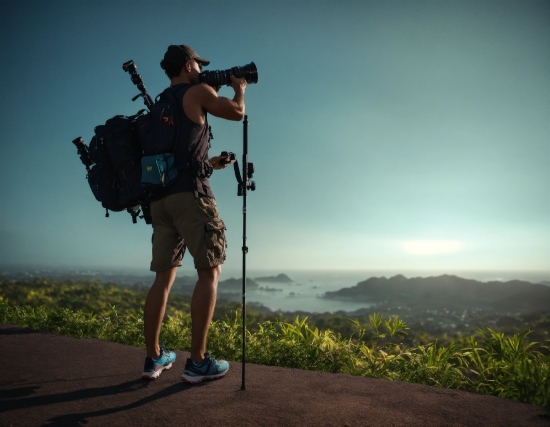 Sky, Plant, Cloud, People In Nature, Shorts, Camera