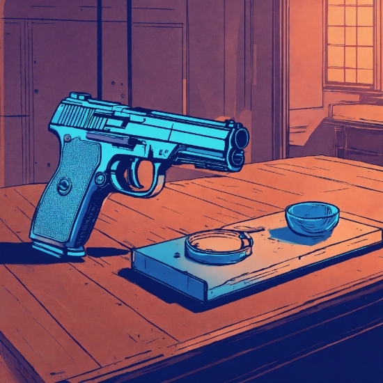 Blue, Wood, Trigger, Window, Art, Gas