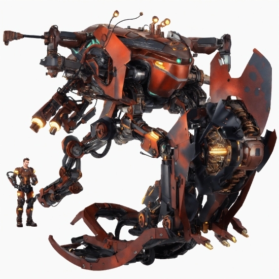 Machine, Mecha, Fictional Character, Font, Carmine, Robot