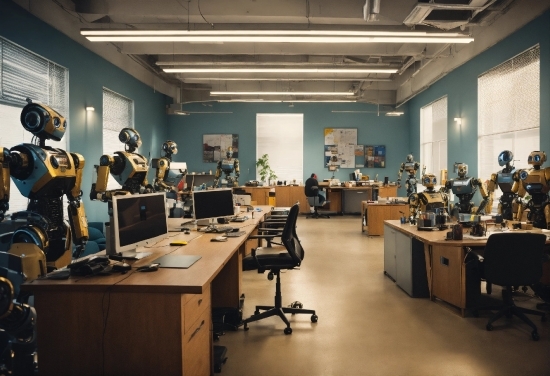 Table, Furniture, Computer, Personal Computer, Desk, Office Chair