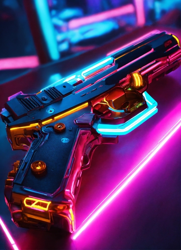 Purple, Trigger, Electric Blue, Magenta, Machine, Gun Barrel