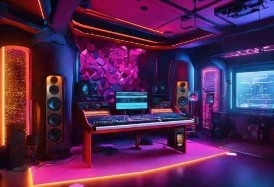 Purple, Musical Instrument, Musical Keyboard, Interior Design, Building, Keyboard