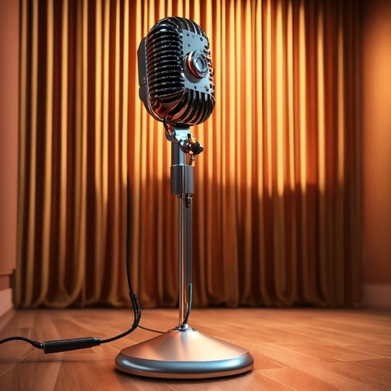 Microphone, Light, Lamp, Amber, Interior Design, Audio Equipment