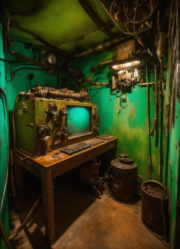 Green, Gas, Machine, Wood, Room, House