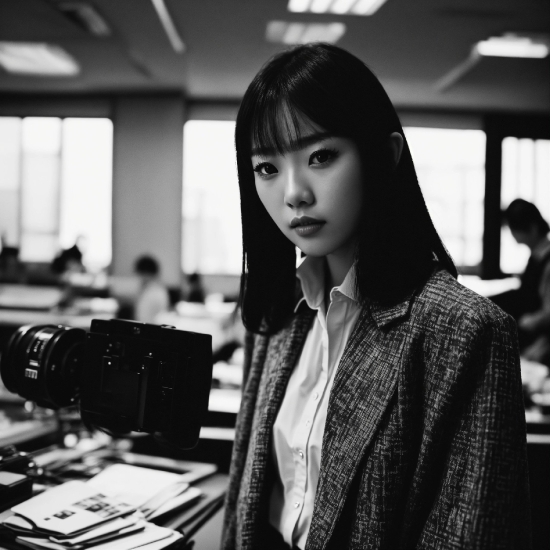 Human, Black, Flash Photography, Black-and-white, Style, Black Hair