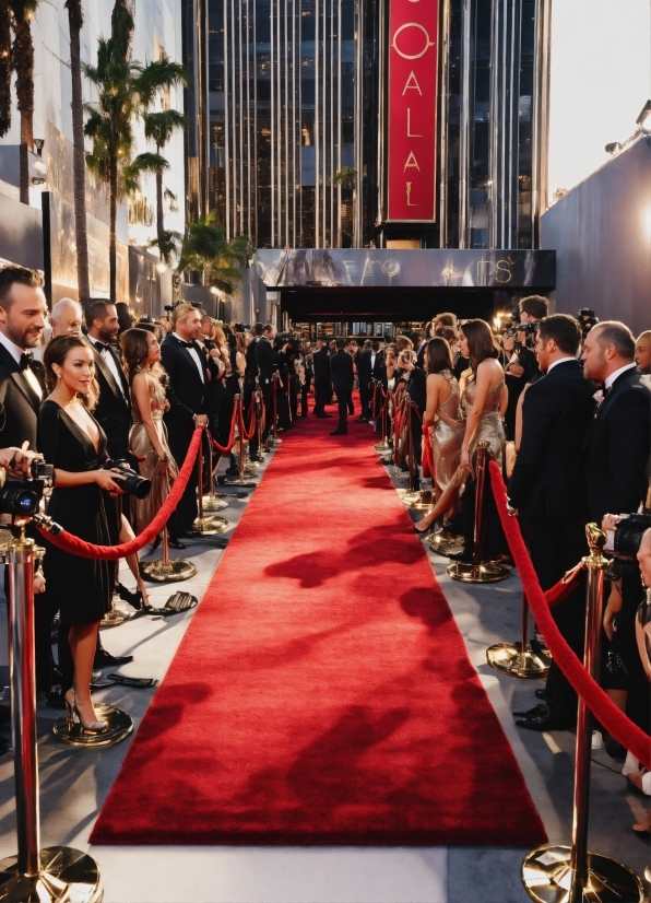 Trousers, Building, Flooring, Crowd, Floor, Red Carpet