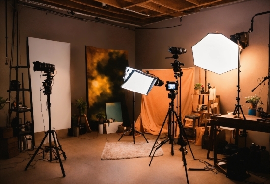 Tripod, Film Studio, Building, Interior Design, Picture Frame, Art