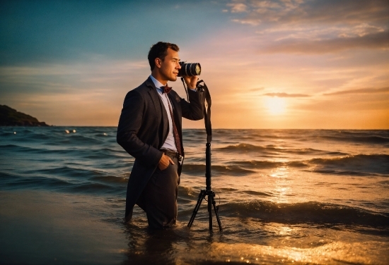 Water, Cloud, Sky, People In Nature, Flash Photography, Photographer