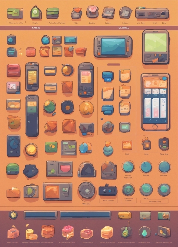 Orange, Rectangle, Font, Technology, Electronic Device, Machine