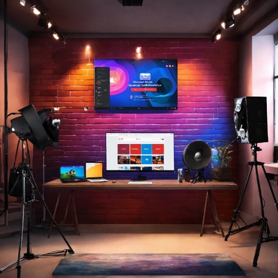 Computer, Tripod, Personal Computer, Entertainment, Interior Design, Audio Equipment