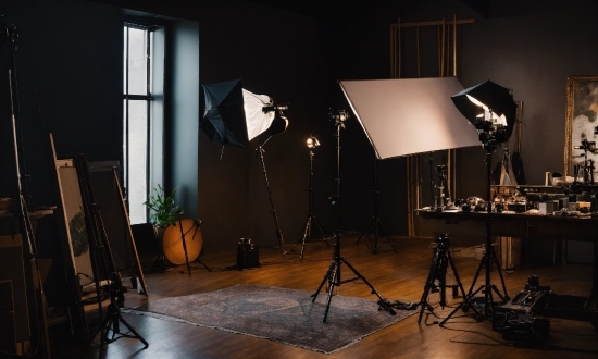 Lamp, Film Studio, Tripod, Table, Window, Event