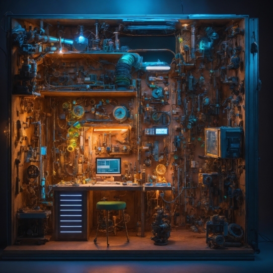 Blue, Electricity, Art, Computer Hardware, Machine, Engineering