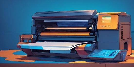 Rectangle, Machine, Gas, Electric Blue, Office Equipment, Art