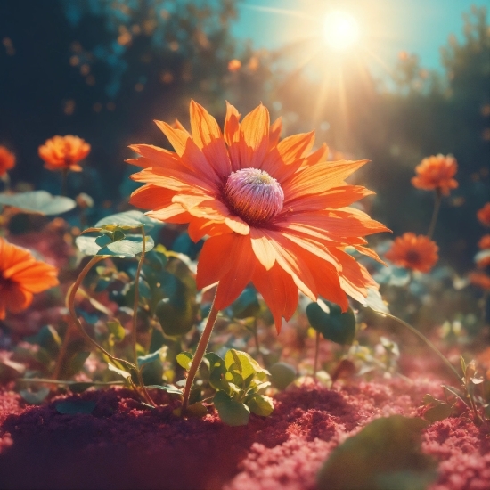 Flower, Plant, Sky, Light, Petal, Natural Landscape