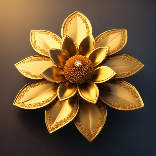 Flower, Plant, Petal, Gold, Aquatic Plant, Jewellery